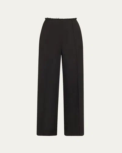 Courtney Zheng Leon Wool Raw-edge Pants In Black