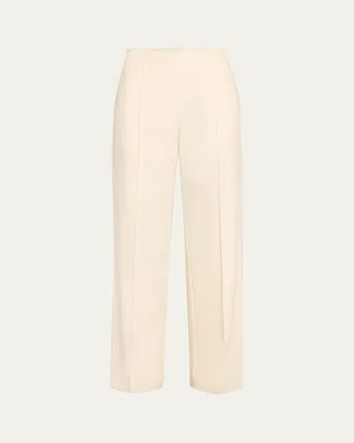 Courtney Zheng Leon Wool Raw-edge Pants In Ivory