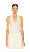 Courtney Zheng Merino Halter Top In Cream