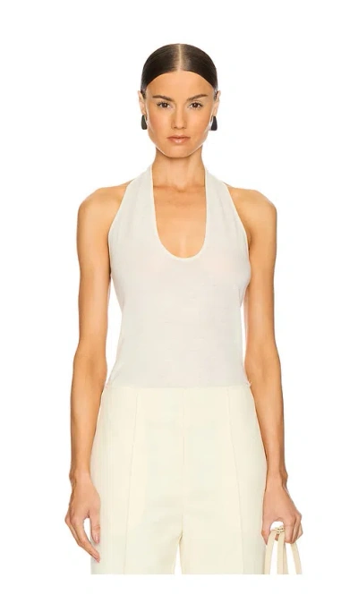 Courtney Zheng Merino Halter Top In Cream