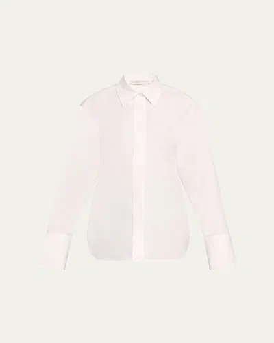 Courtney Zheng Open Back Shirt In White