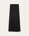 Courtney Zheng Paneled Silk Maxi Skirt In Black
