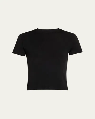 Courtney Zheng Short-sleeve Merino Baby Tee In Black