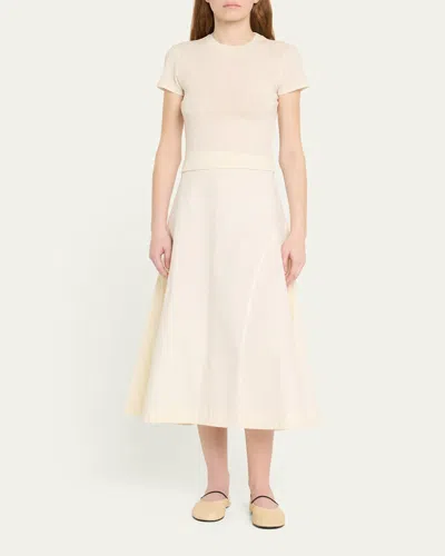 Courtney Zheng Short-sleeve Merino Baby Tee In Cream