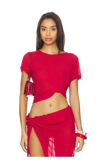 Courtney Zheng Supima-baumwoll-t-shirt In Red