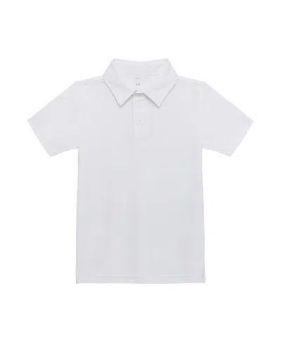 Courtside Boys' Polo Shirt - Little Kid, Big Kid In White