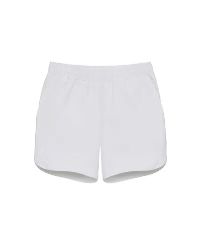 Courtside Boys' Super Short Lined - Little Kid, Big Kid In White