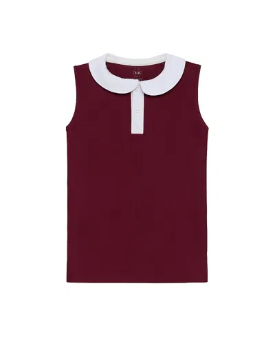 Courtside Girls' Girly Tank - Little Kid, Big Kid In Burgundy