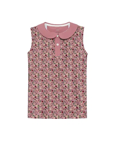 Courtside Girls' Girly Tank - Little Kid, Big Kid In Pink