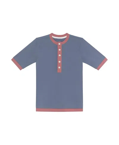 Courtside Girls' Henley Shirt - Little Kid, Big Kid In Blue