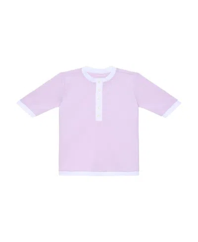 Courtside Girls' Henley Shirt - Little Kid, Big Kid In Purple