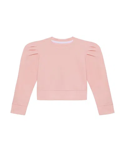 Courtside Girls' Ruffle Pullover Sweatshirt - Little Kid, Big Kid In Pink