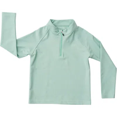 Courtside Kids Boys Half Zip In Palm Green