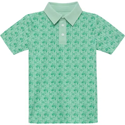 Courtside Kids Boys Polo Shirt In Green