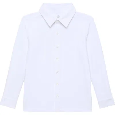 Courtside Kids Girls Dress Shirt In White