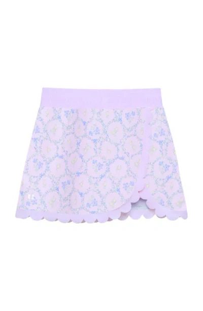 Courtside Kids Girls Scalloped Skort In Purple