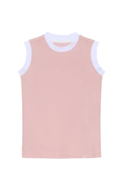 Courtside Kids Girls Trimmed Tank In Pink