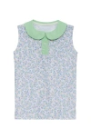 Courtside Kids Girly Girls Tank Top In Floral/green