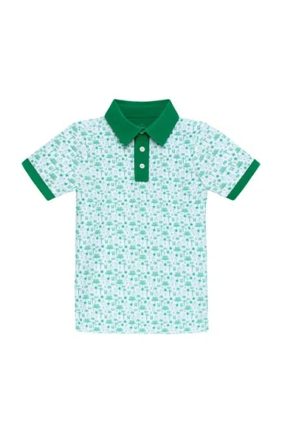 Courtside Kids Polo Shirt In Green