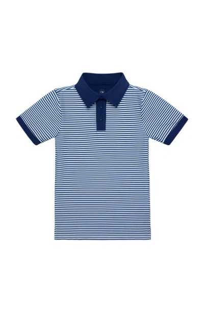 Courtside Kids Thin Stripe Polo Shirt In Multi
