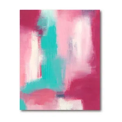 Courtside Market Abstract Pink Canvas Art In Multi