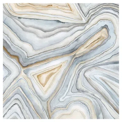 Courtside Market 'agate Abstract' Graphic Art Print On Canvas In Gray;yellow