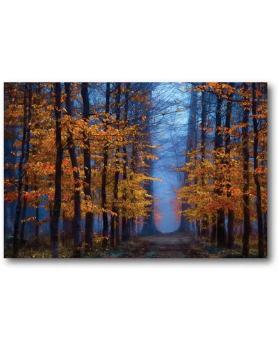 Courtside Market Autumn Blue Gallery-wrapped Canvas Wall Art In Multi