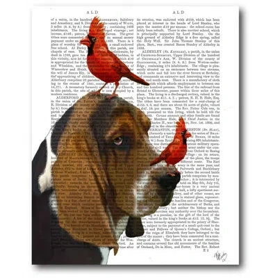 Courtside Market Basset Hound And Birds Graphic Art On Wrapped Canvas In Brown;red