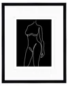Courtside Market Black & White Figure 16x20in Framed Art