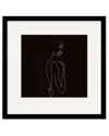 Courtside Market Black & White Figure Ii 18x18in Framed Art