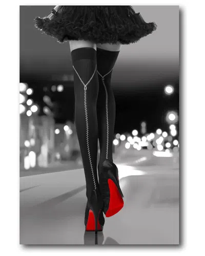Courtside Market Black & White Heels Ii Canvas Wall Art In Multi