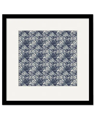 COURTSIDE MARKET COURTSIDE MARKET BLUE & WHITE SEAHORSES II 18X18IN FRAMED ART