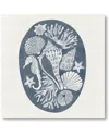 Courtside Market Blue & White Shells Canvas Wall Art