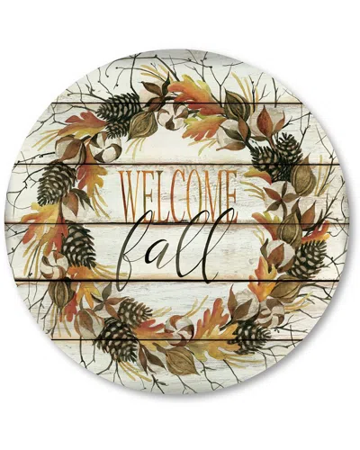 Courtside Market Circular Art Board In Multi