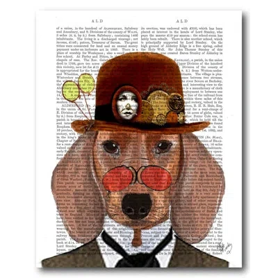 Courtside Market Distinguished Dog Graphic Art On Canvas In Black;brown;red