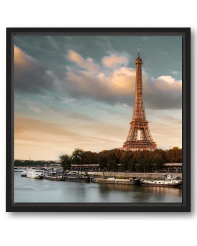 Courtside Market Eiffel View Gallery Framed Canvas In Multi