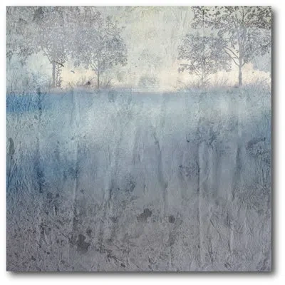 Courtside Market "evening" Painting Print On Wrapped Canvas In Blue;gray