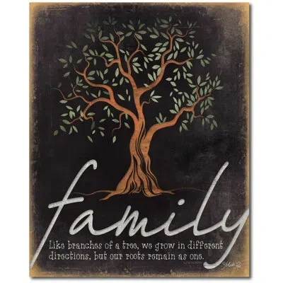 Courtside Market 'family Tree' Graphic Art On Wrapped Canvas In Brown;green