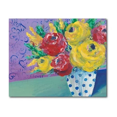 Courtside Market Fearless Floral Canvas Art In Multi
