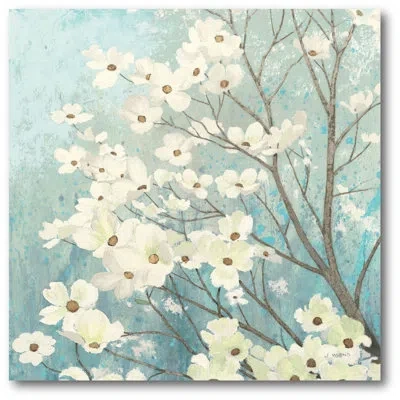 Courtside Market Fleur Wall Art Ii Painting Print On Wrapped Canvas In Blue;white