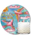 Courtside Market Follow The Sun 13.5oz Soy 3-wick Candle With 8x8in Artboard In Multicolor