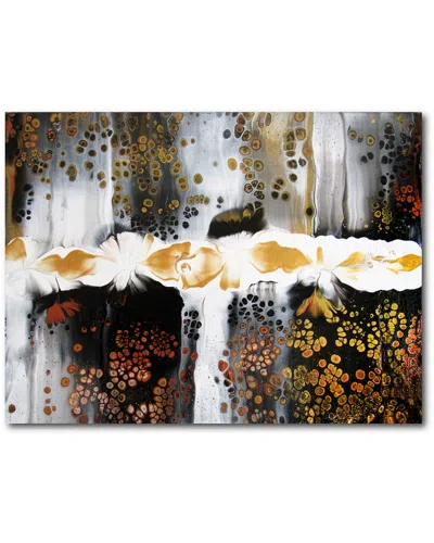 Courtside Market Golden Waterfall Gallery-wrapped Canvas Wall Art In Multi