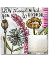 Courtside Market Grow Wildflowers 13.5oz Soy 3-wick Candle With 8x8in Artboard In Multicolor