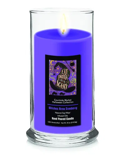 Courtside Market Halloween Collection Eat, Drink, & Be Scary Witch's Brew Cranberry Soy Wax Candle In Multi