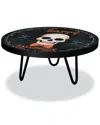 Courtside Market Halloween Collection Happy Halloween Smiling Skull Table/riser In Multi