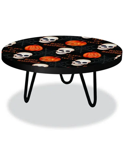 Courtside Market Halloween Collection Happy Pumpkins & Skulls Seasonal Table/riser In Multi