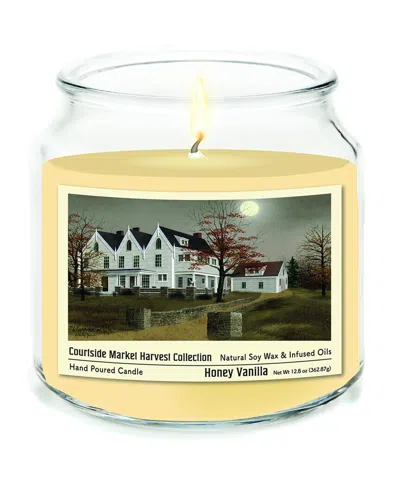 Courtside Market Halloween Collection Harvest Country House With Moon Honey Vanilla Soy Wax Candle In Transparent