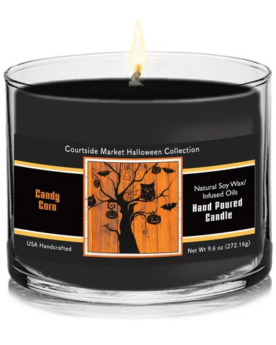 Courtside Market Halloween Collection Spooky Owl In Tree Candy Corn Soy Wax Candle In Multi