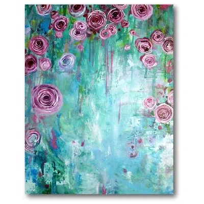 Courtside Market Hanging Rose Ii Painting Print On Wrapped Canvas In Green;pink