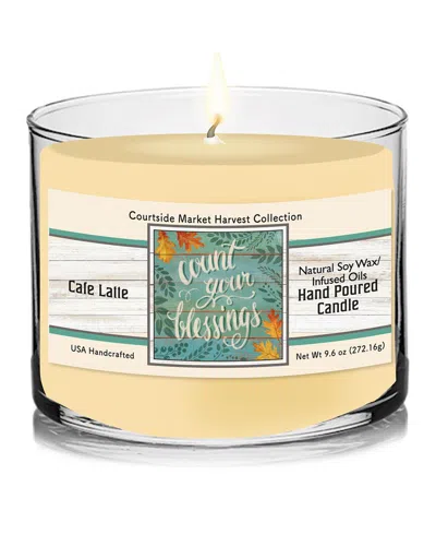Courtside Market Harvest Collection Count Your Blessings Cafe Latte Soy Wax Candle In Multi